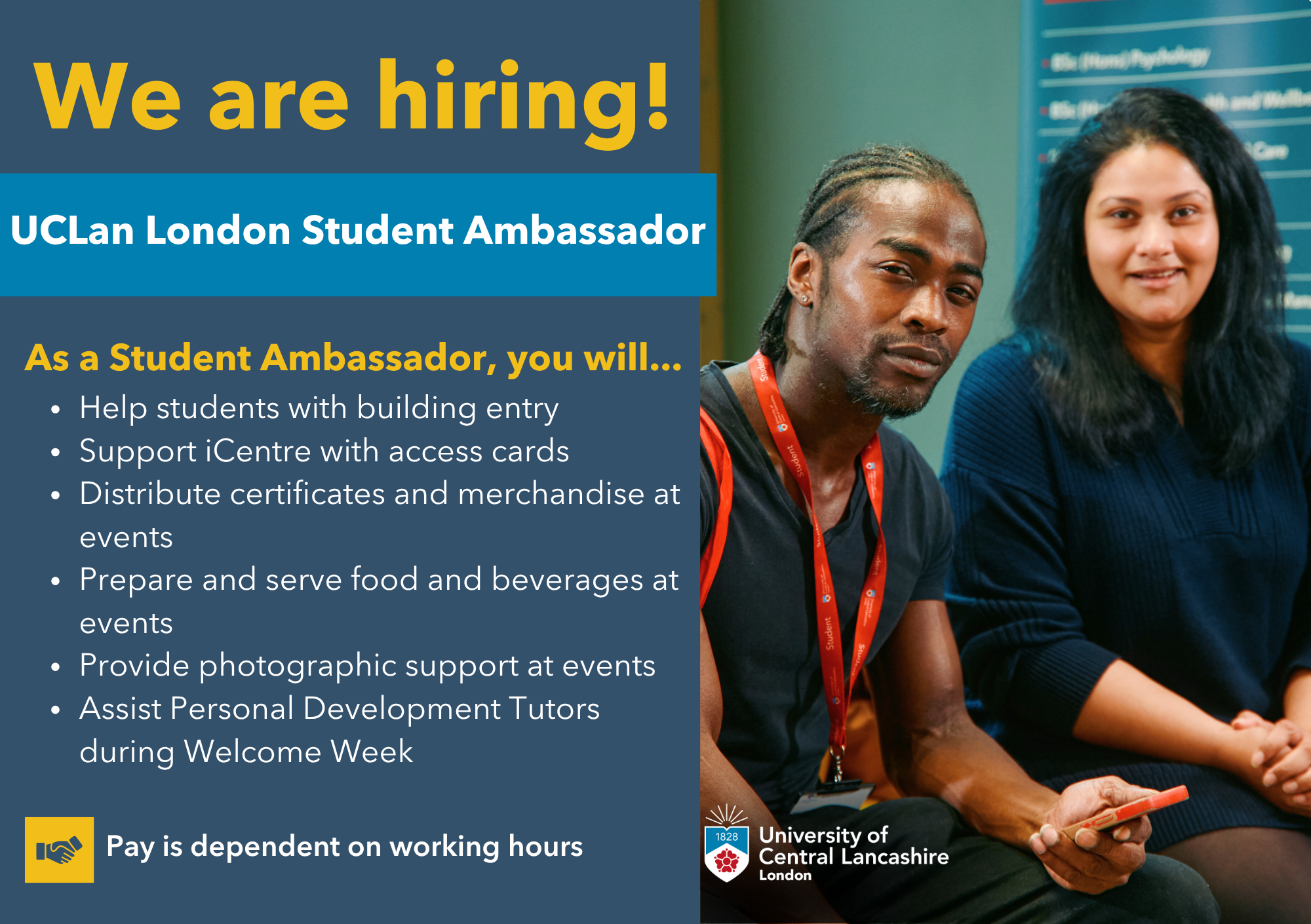 UCLan Student Ambassador Advert